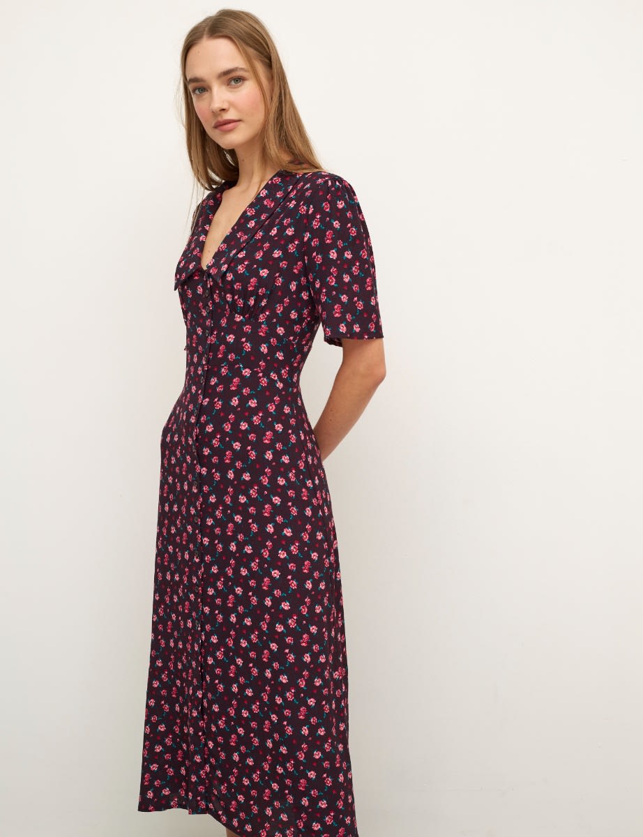 Daisy Collar Midi Dress
