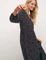 Izzy Black Midi Dress