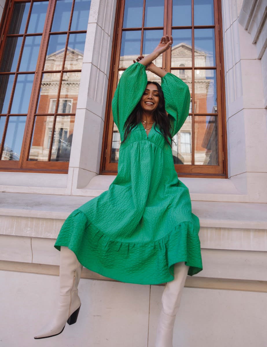 Green Ammie Midi Dress