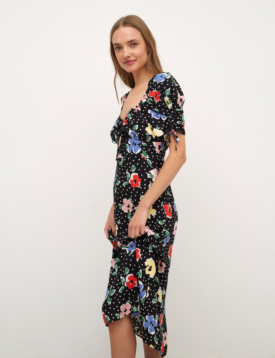 Safron Floral Pippa Midi Dress