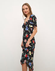 Safron Floral Pippa Midi Dress