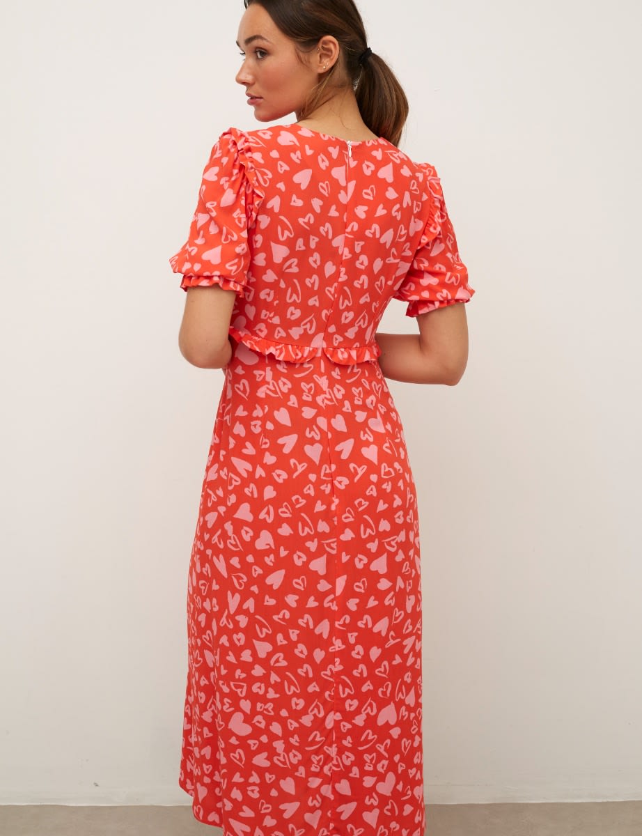 Nova Heart Pink Felicia Midi Dress