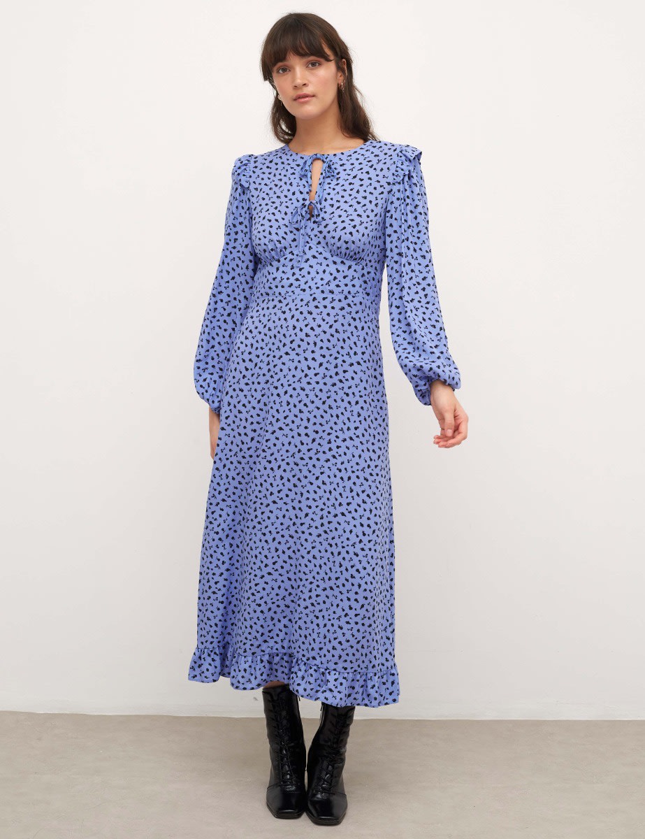 Blue Lila Midi Dress