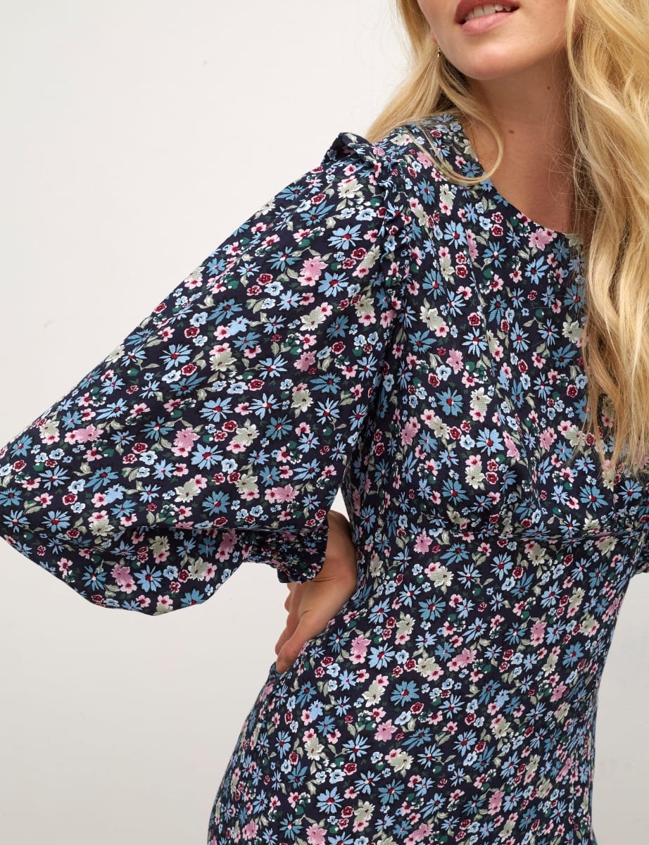 Multi Floral Ariana Midi Dress