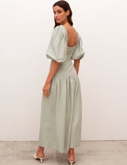 Sage Green Harriet Midi Dress