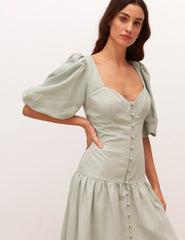 Sage Green Harriet Midi Dress