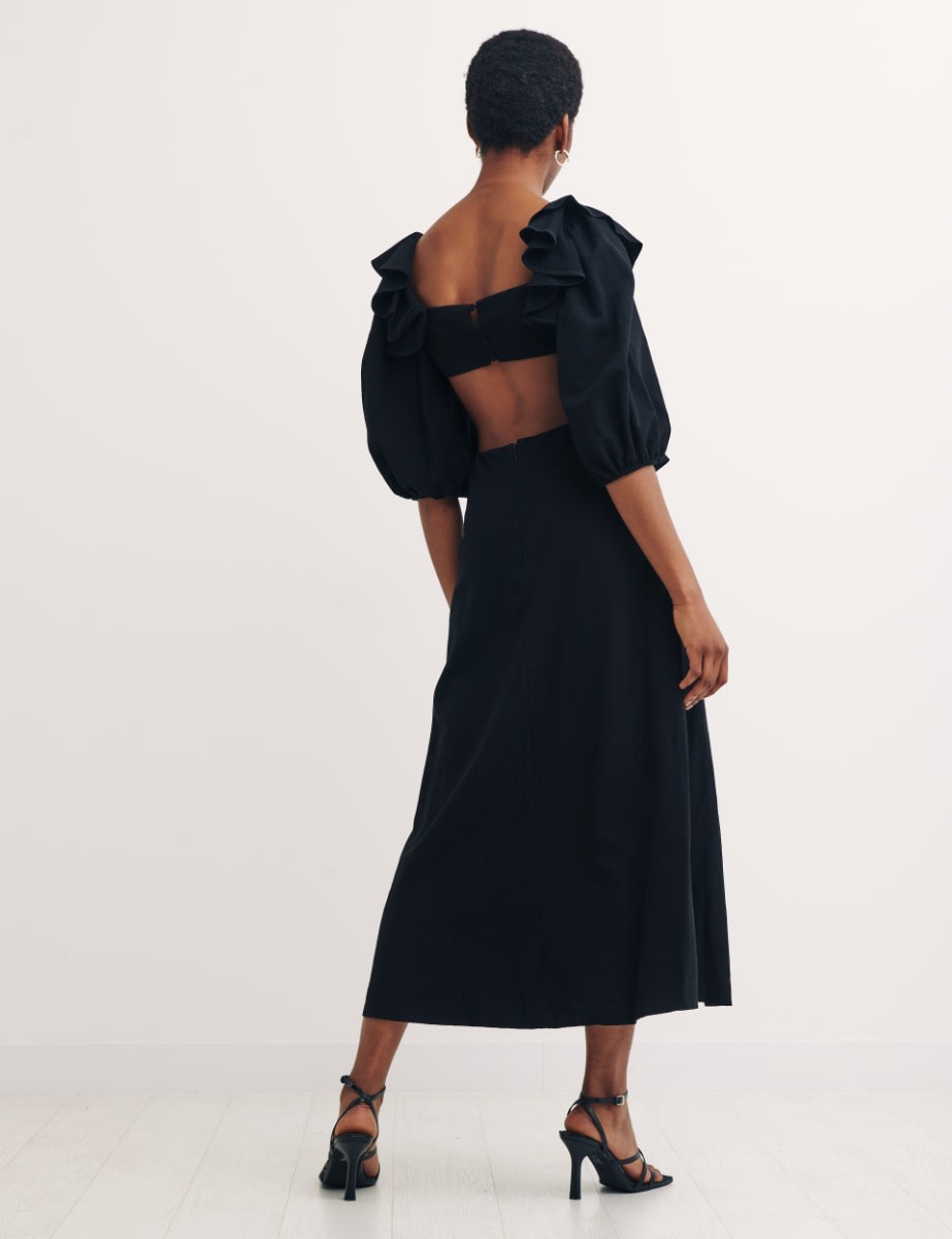 Black Dani Midi Dress
