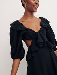 Black Dani Midi Dress