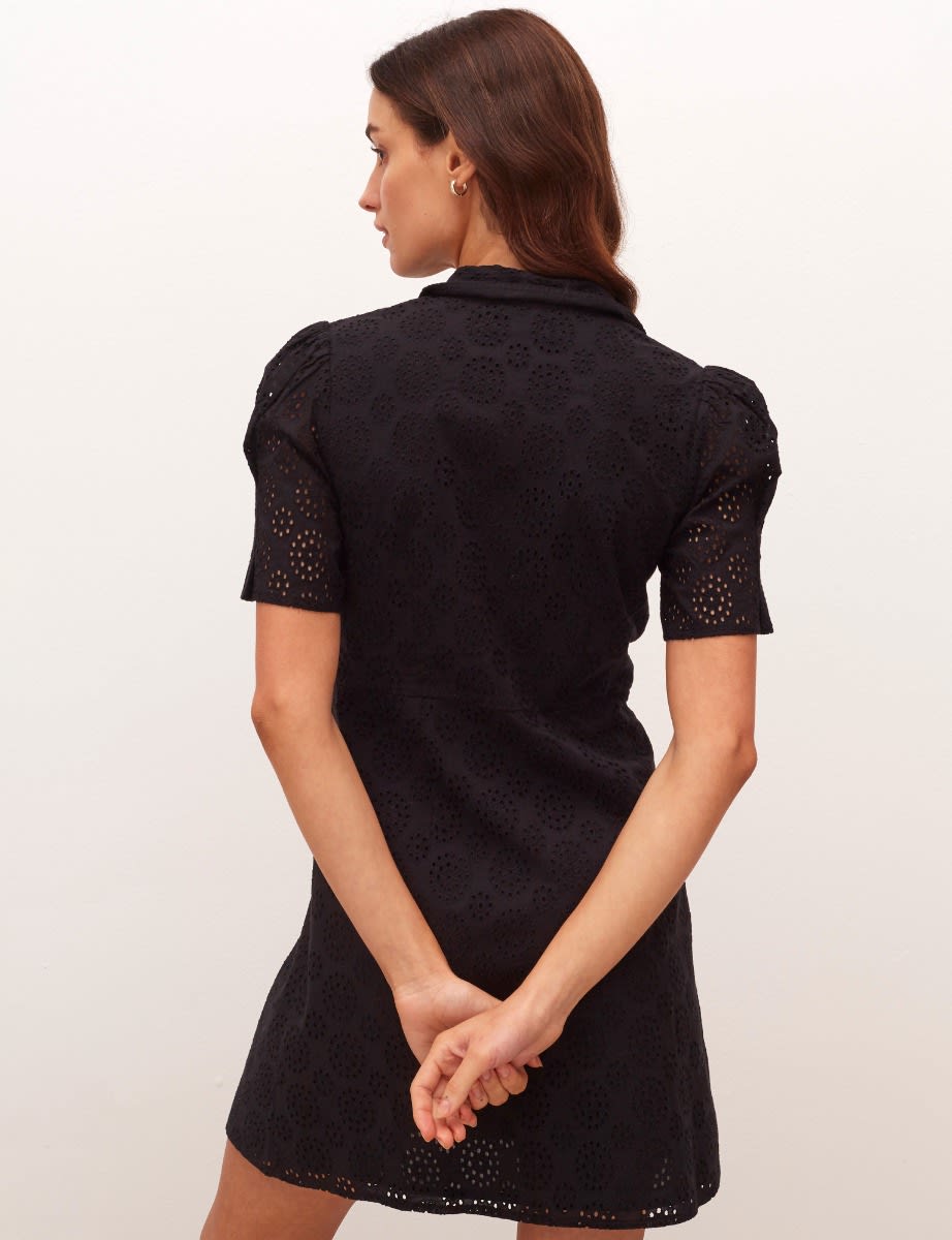 Black Delilah Mini Shirt Dress
