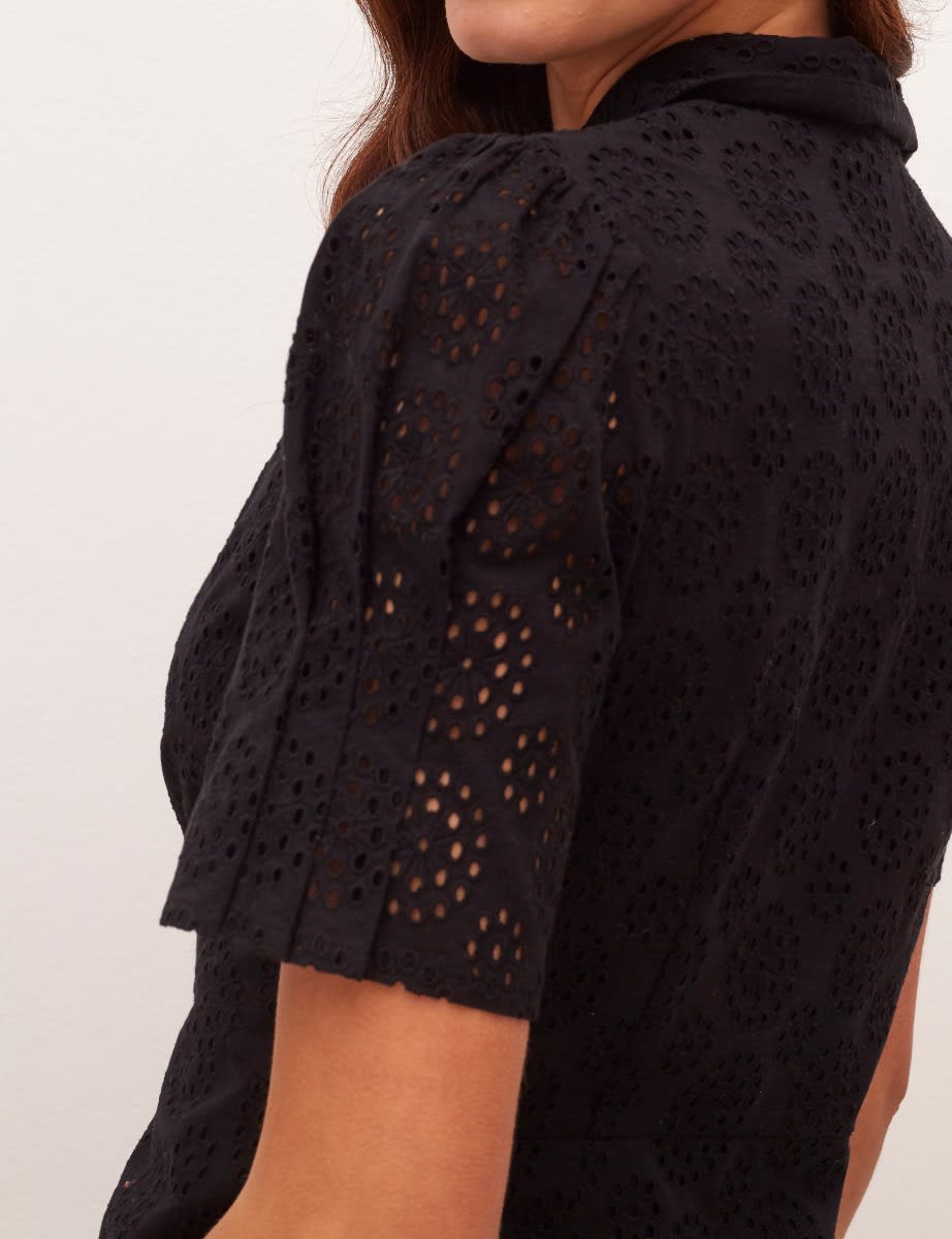 Black Delilah Mini Shirt Dress