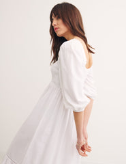White Elsa Midi Dress