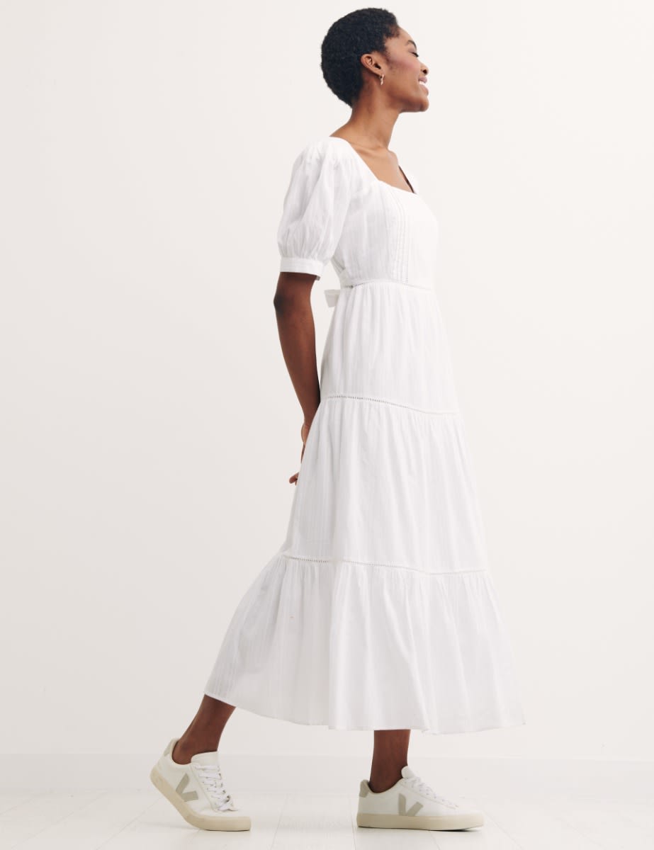 White Hannah Midi Dress