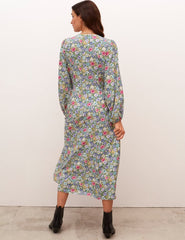 Green Ditsy Floral Lara Midaxi Dress