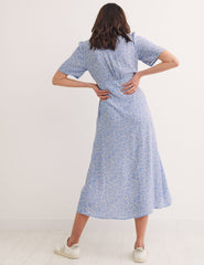Blue Ditsy Floral Beatrice Midi Dress