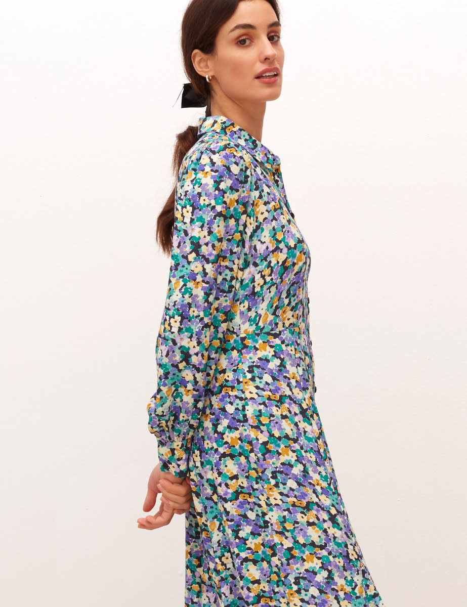 Multi Ditsy Floral Tatianna Midi Dress