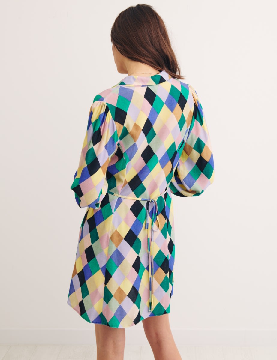 Multi Geo Print Willa Mini Dress