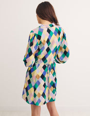 Multi Geo Print Willa Mini Dress