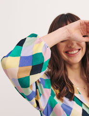 Multi Geo Print Willa Mini Dress