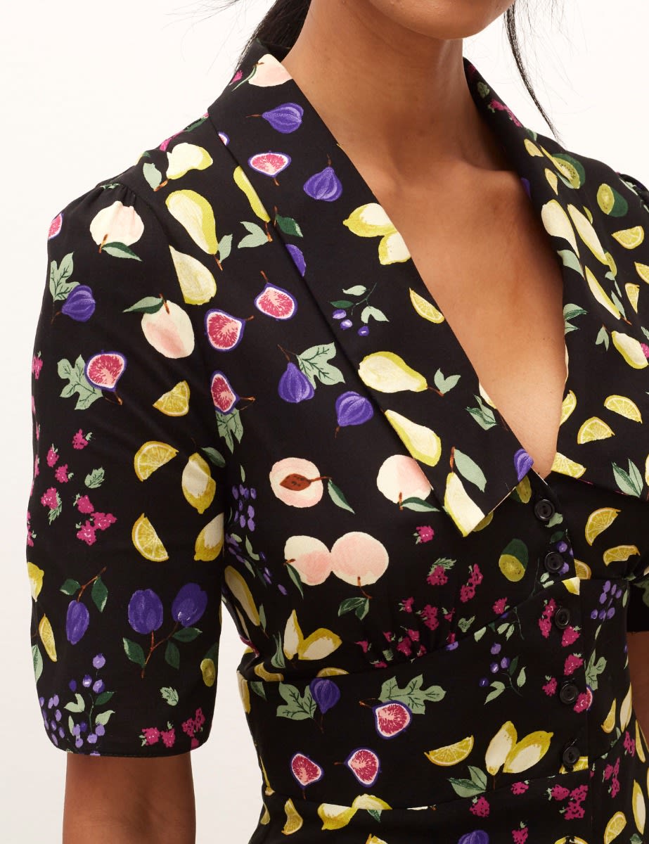 Black Daisy Mini Dress