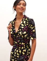 Black Daisy Mini Dress