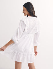White Danielle Broderie Mini Dress
