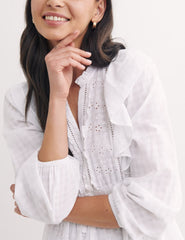 White Danielle Broderie Mini Dress