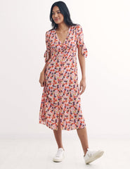 Pink Ditsy Floral Alexis Midi Dress