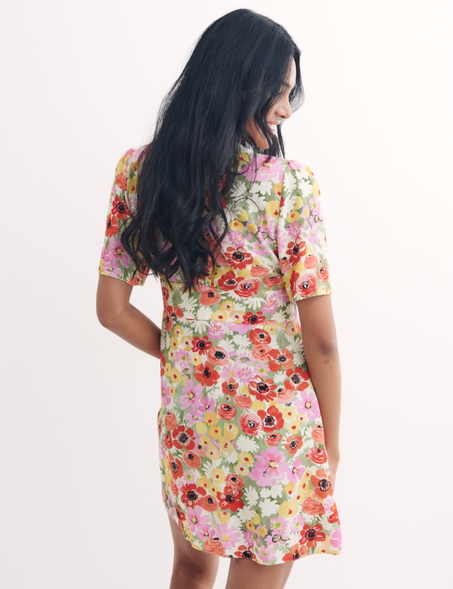 Multi Big Floral Alexa Mini Dress