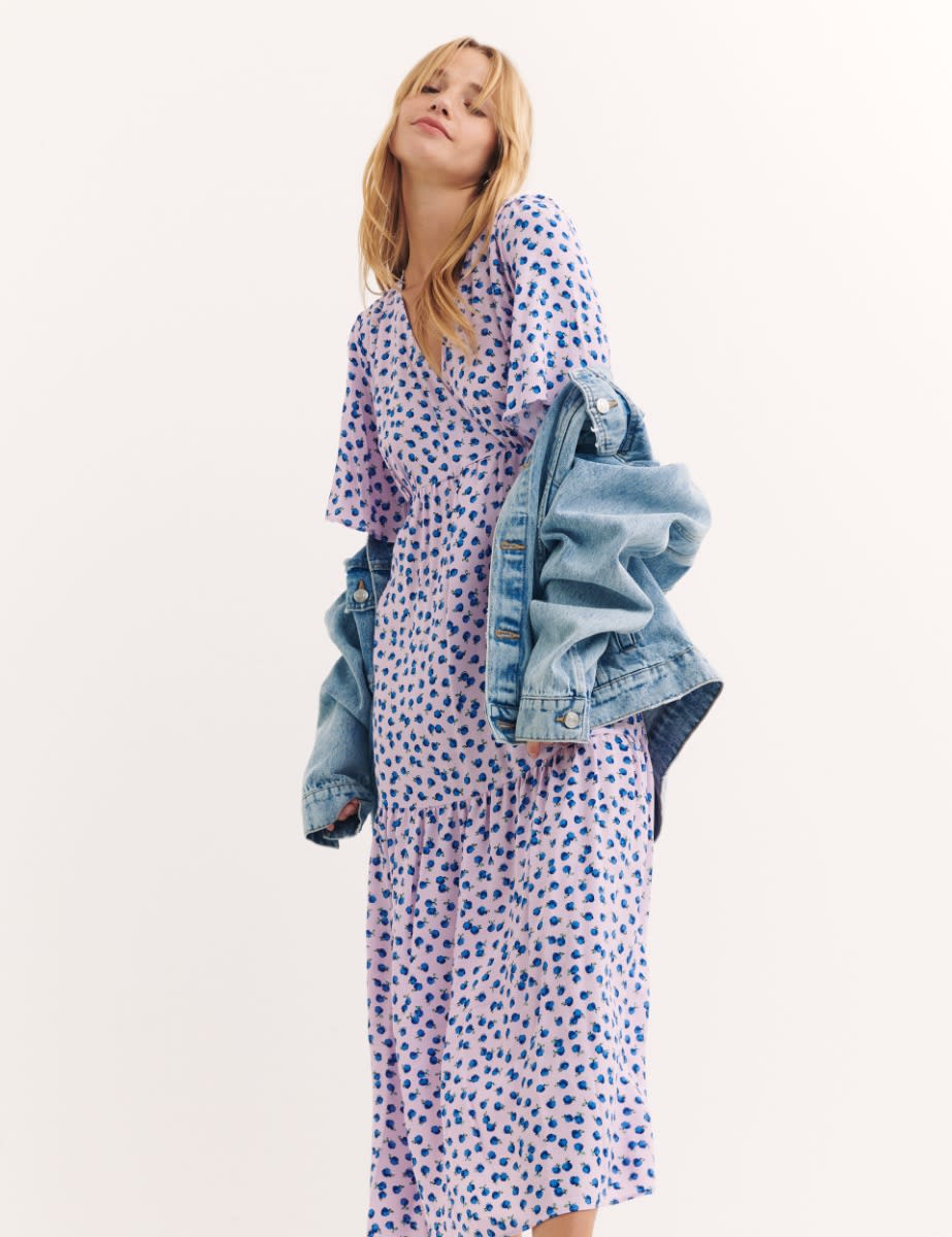 Lilac Clementine Midi Dress