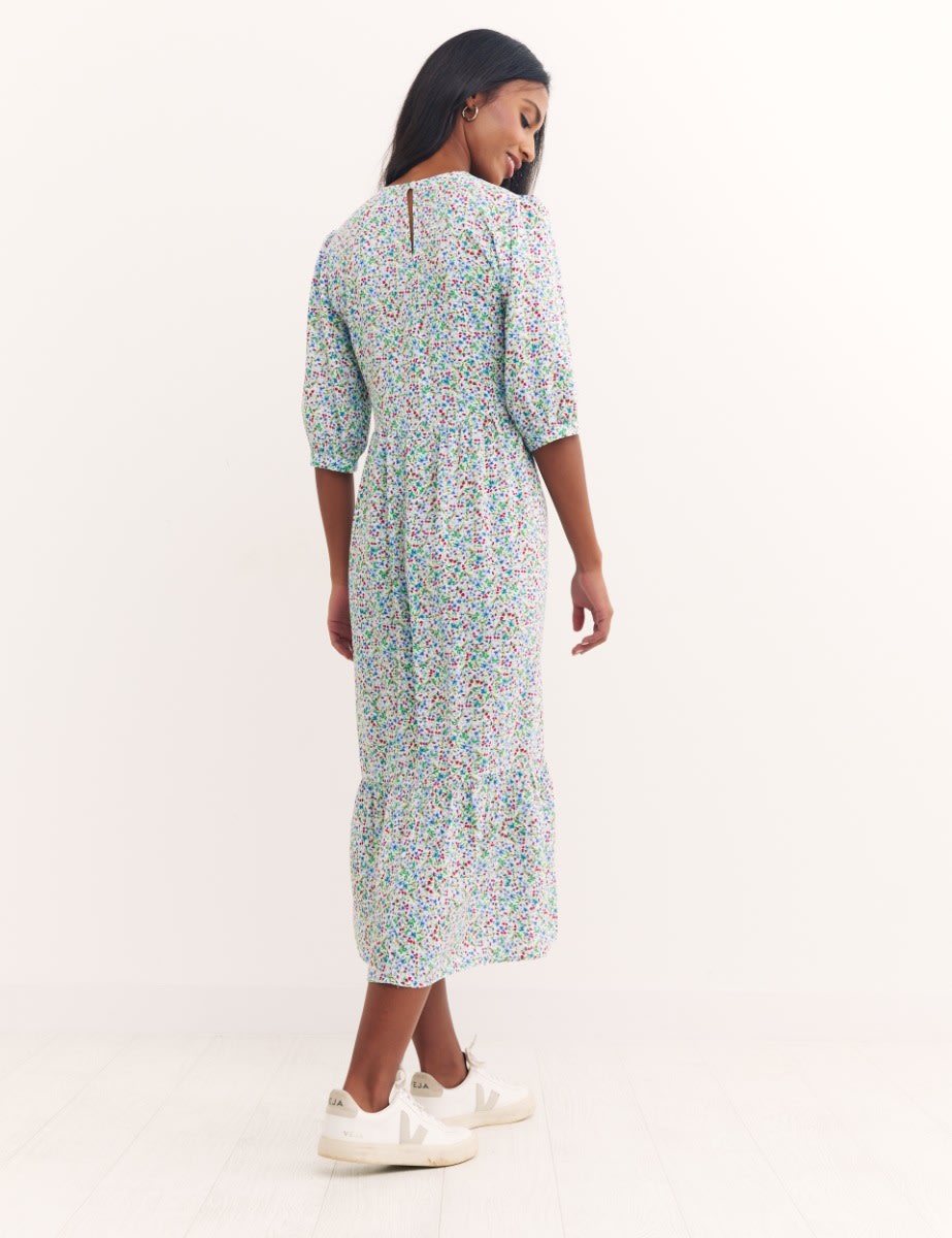 Multi Ditsy Floral Rachel Midi Dress
