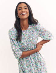 Multi Ditsy Floral Rachel Midi Dress