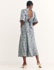 Multi Conversation Print Evelyn Midi Dress