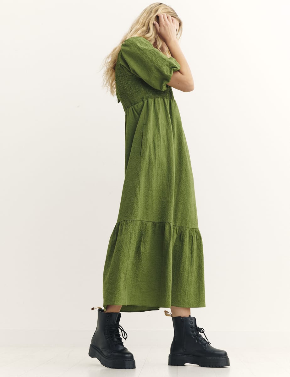 Green Kelsie Midi Dress
