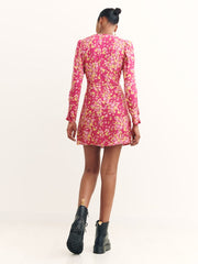 Pink Nicola Long Sleeve Mini Dress