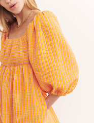 Orange Stripe Kylie Midi Dress