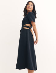 Black Alicia Midi Dress