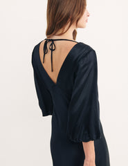 Black Ciara Midi Dress