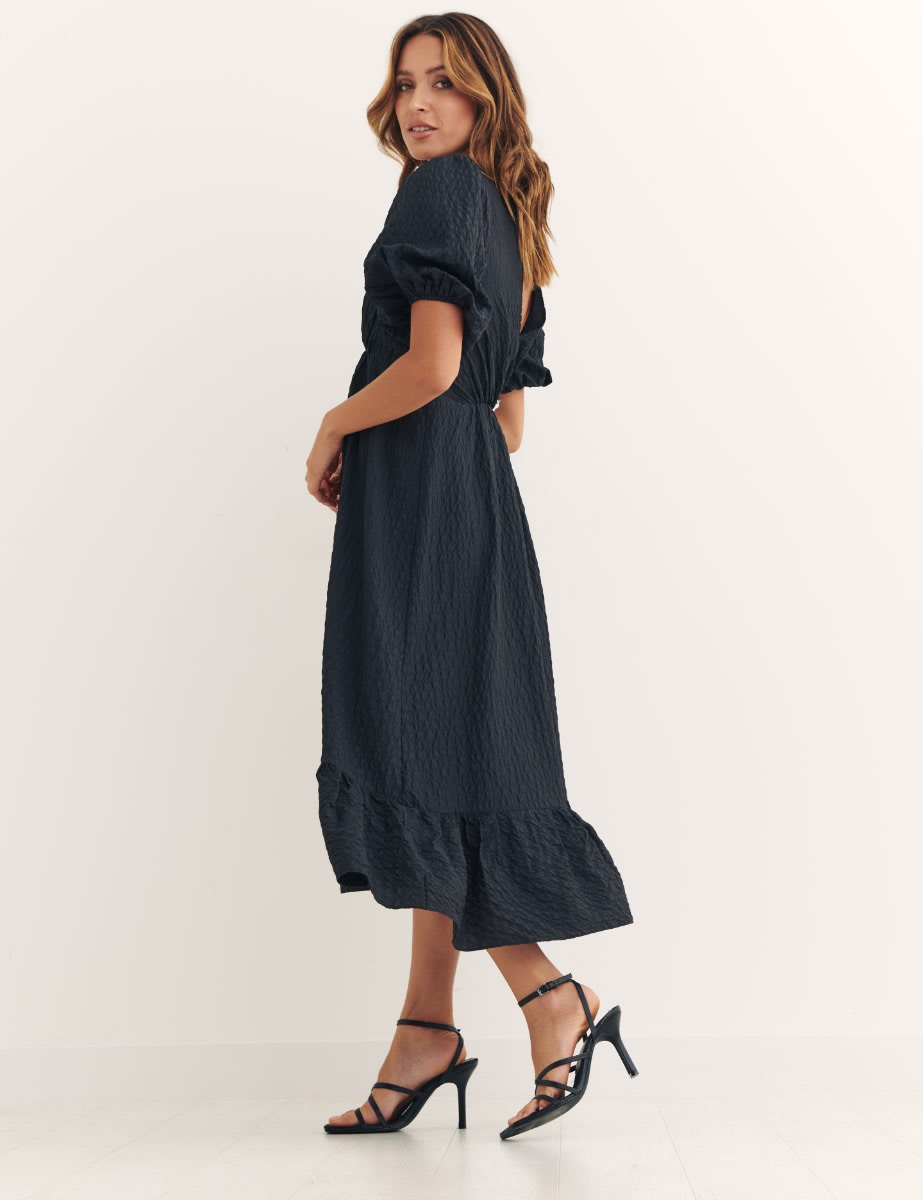 Black Amy Midi Dress