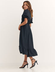 Black Amy Midi Dress