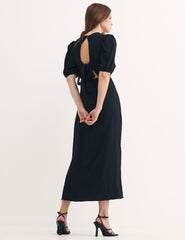 Black Star Jacquard Kayla Midi Dress