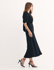 Black Star Jacquard Kayla Midi Dress