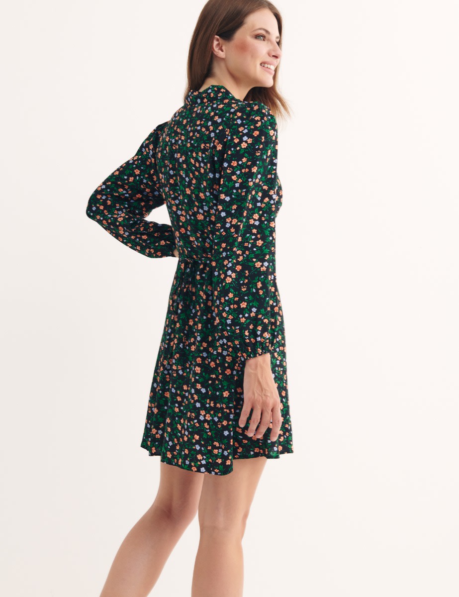 Dahlia Ditsy Black Willa Mini Dress