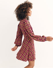 Orange & Pink Check Rio Mini Dress