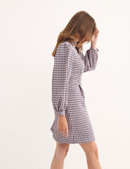 Pink & Navy Check Trudie Mini Dress