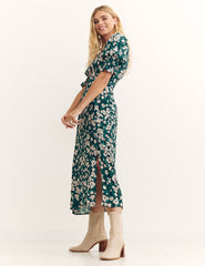 Green Millie Floral Luna Midi Dress