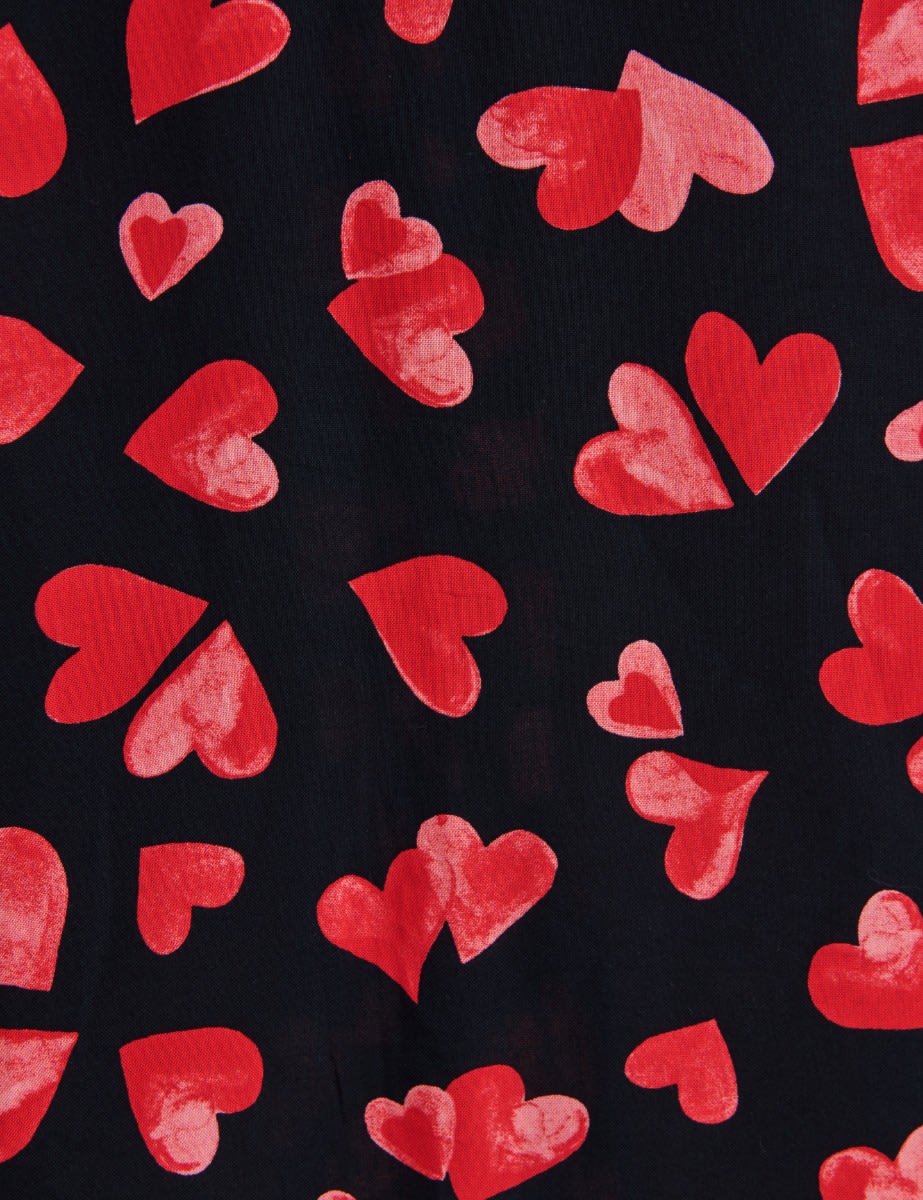 Fearne Cotton Black Meredith Heart Evie Midi Dress