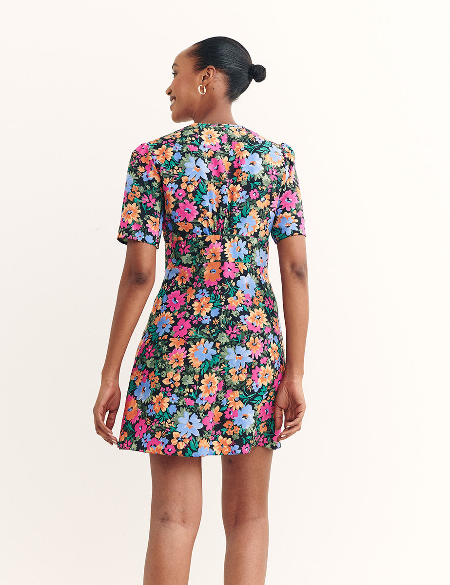 Multi Big Esme Floral Bloom Alexa Mini Dress