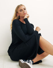 Black Yasmin Jersey Midi Dress