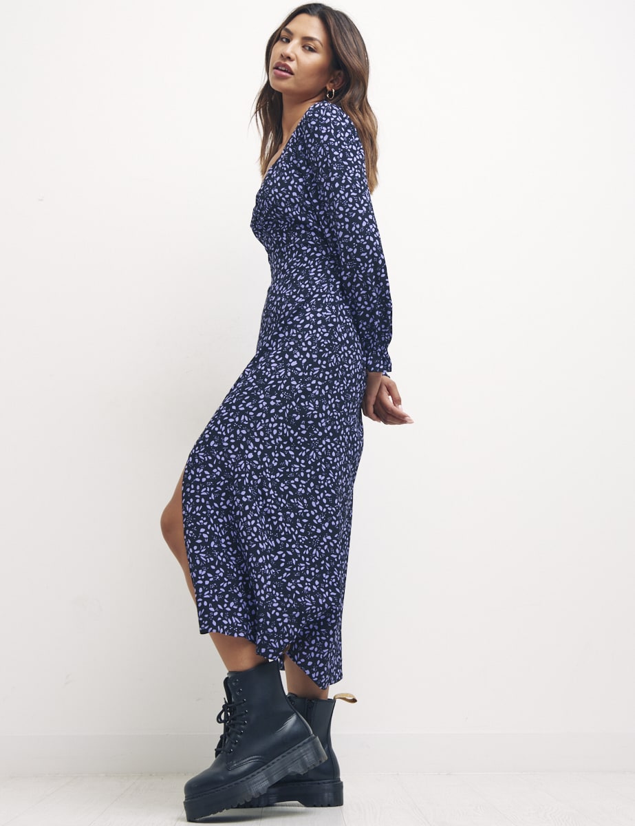 Petite Long Sleeve Rosie Midi Dress