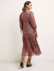 Pink Heather Mini Rose Kait Midi Dress